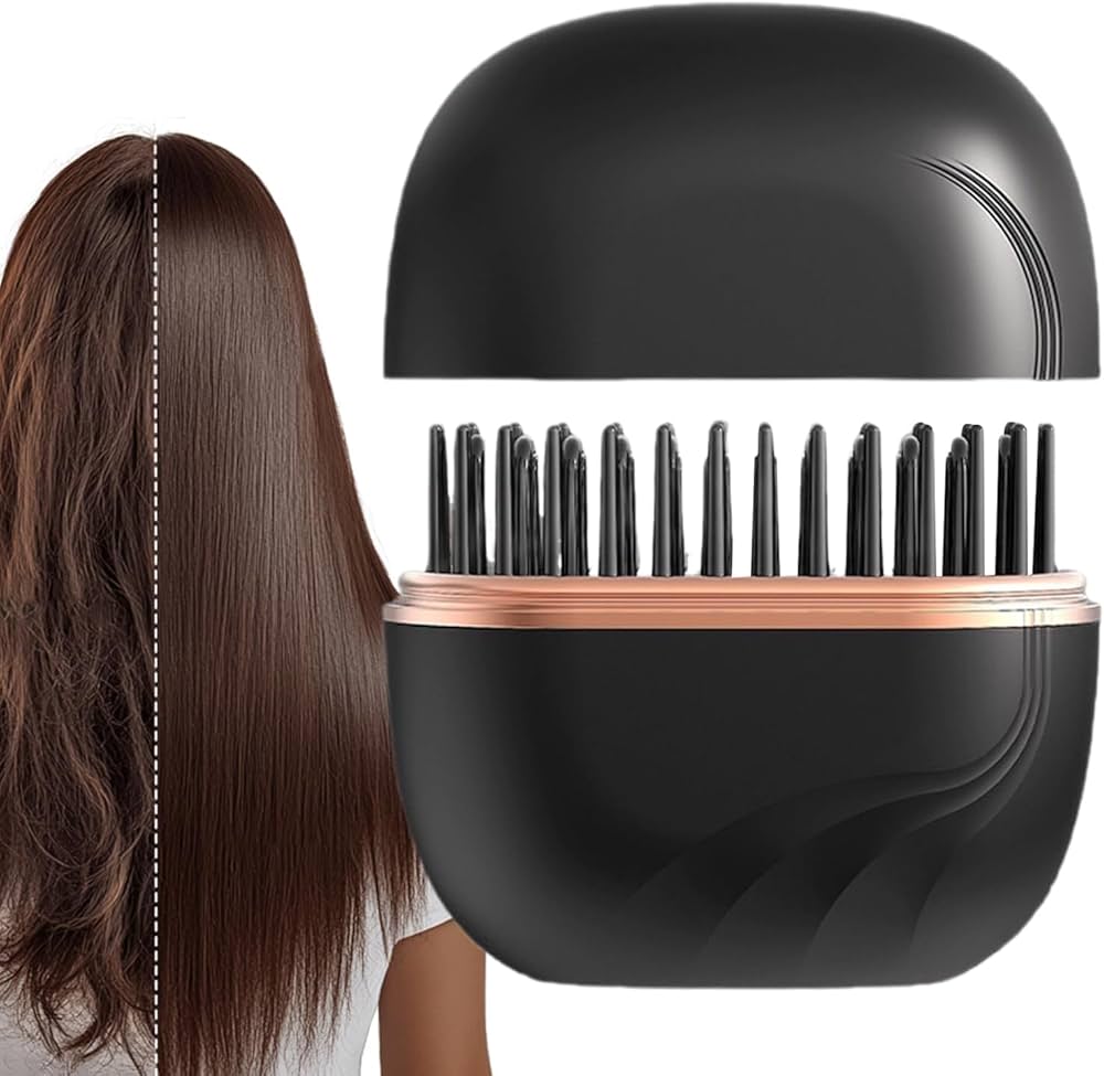 Mini Cordless Hair Straightener Brush